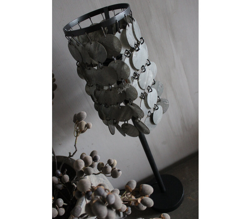 Schijfjes tafellamp black / antraciet 70 cm