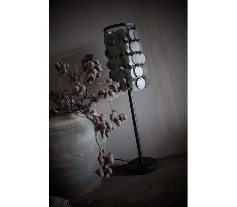 Schijfjes tafellamp black / antraciet 70 cm