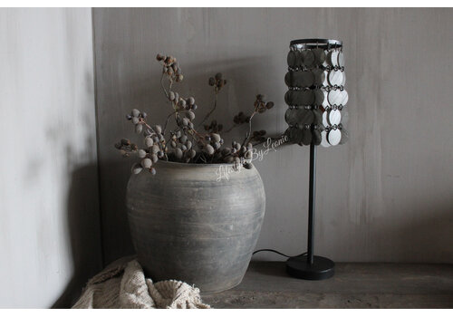 Schijfjes tafellamp black / antraciet 70 cm