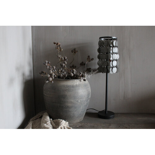 Schijfjes tafellamp black / antraciet 70 cm 