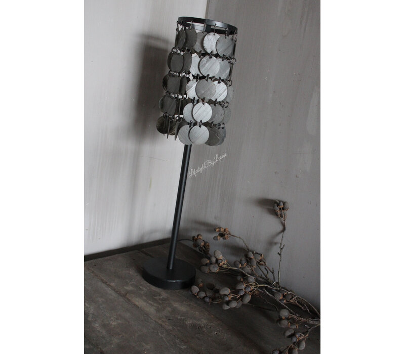 Schijfjes tafellamp Black / antraciet 70cm