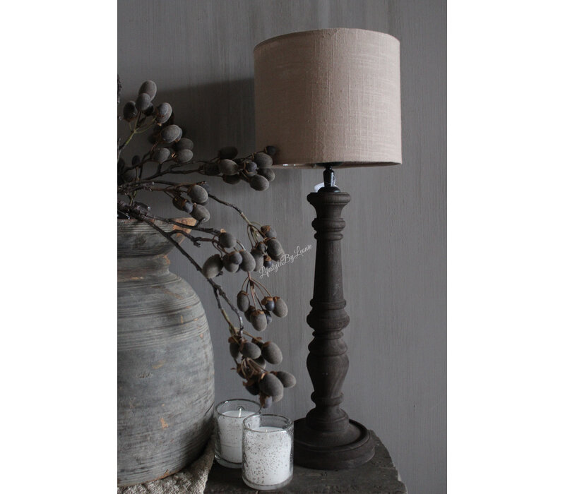 Baluster lampvoet Umber wood 45cm