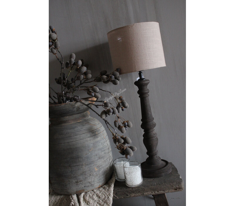 Baluster lampvoet Umber wood 45cm