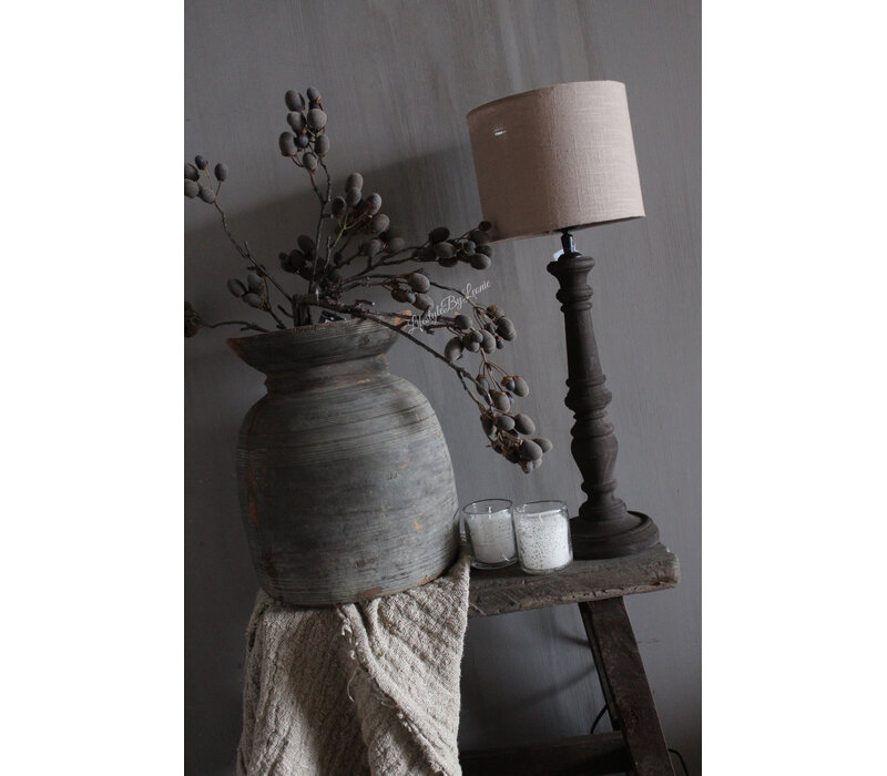 Baluster lampvoet Umber wood 45cm