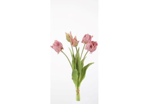 Bos real touch Parrot tulpen Pink 41cm