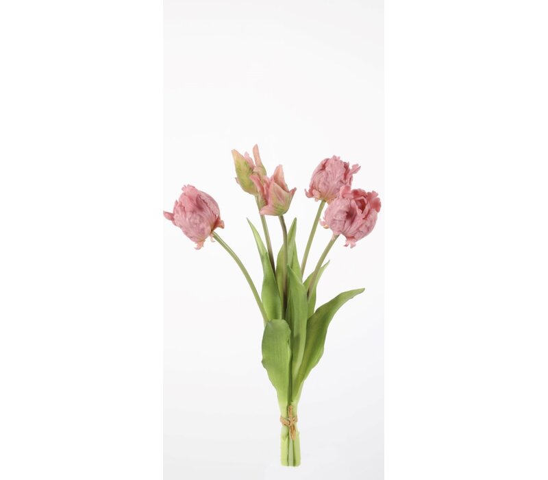 Bos real touch Parrot tulpen Pink 41cm