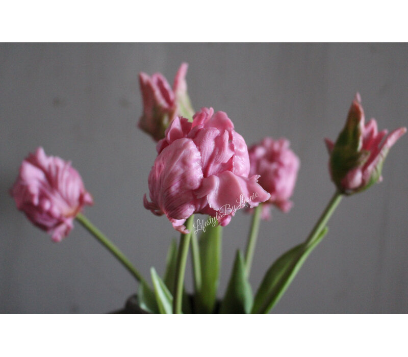 Bos real touch Parrot Tulpen pink 41 cm