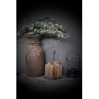 Sobere houten onderzetters aan rekje 6 stuks