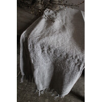 Plaid linnen look Cosy lichtgrijs 160 x 130  cm