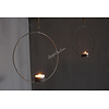 Ronde metalen waxine-kandelaar hanger 40 cm