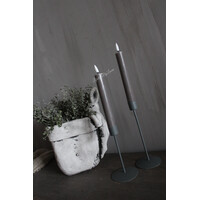 Vierkante stenen pot met haas Grey 25x20cm