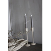 Metalen kandelaar dinerkaars Beige 20 cm
