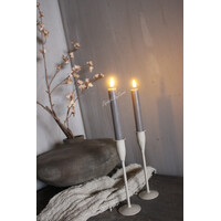 Metalen dinerkaars kandelaar Beige 20cm