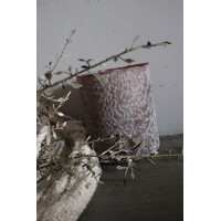 LUKSA cilinder windlicht Black/brown 13 x 15 cm