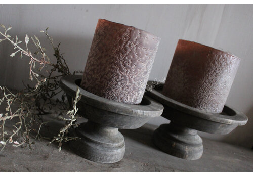 LUKSA Luksa cilinder windlicht Black/brown 13x15cm