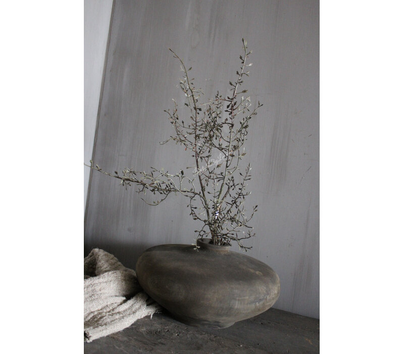 LUKSA houten vaas Anton antique grey 35 x 18 cm