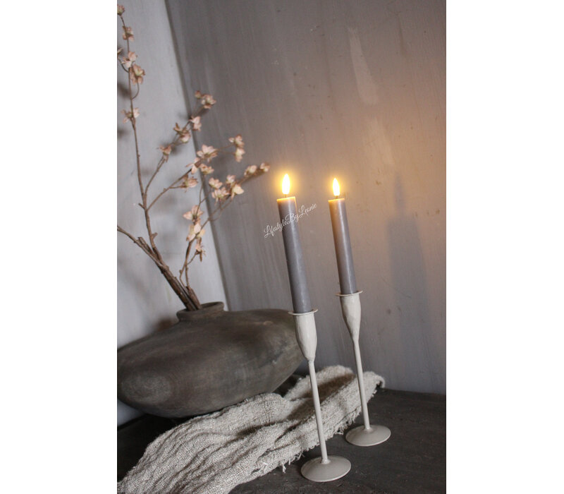 LUKSA houten vaas Anton antique grey 35 x 18 cm