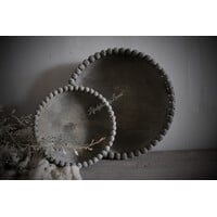 Luksa houten schaal Yava antique grey 35x7cm