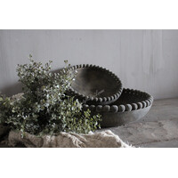 LUKSA houten schaal Yava antique grey 35 x 7 cm