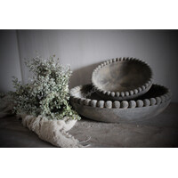 LUKSA houten schaal Yava antique grey 35 x 7 cm