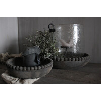 Luksa houten schaal Yava antique grey 35x7cm