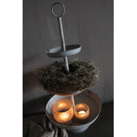 Zinken 3 laags etagere Grijs 61x30cm