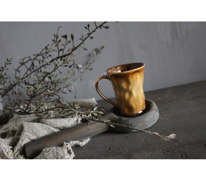 Sobere koffiemok brown 12 cm