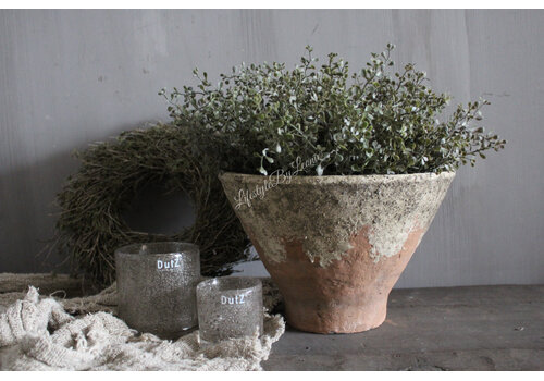 Ronde stenen pot / vijzel model 29x29cm