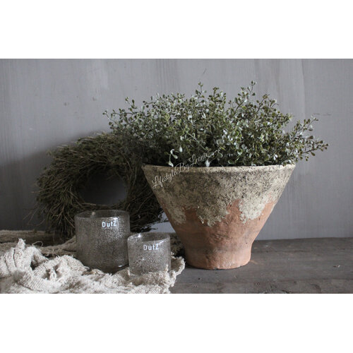 Ronde stenen pot / vijzel model 29x29cm 