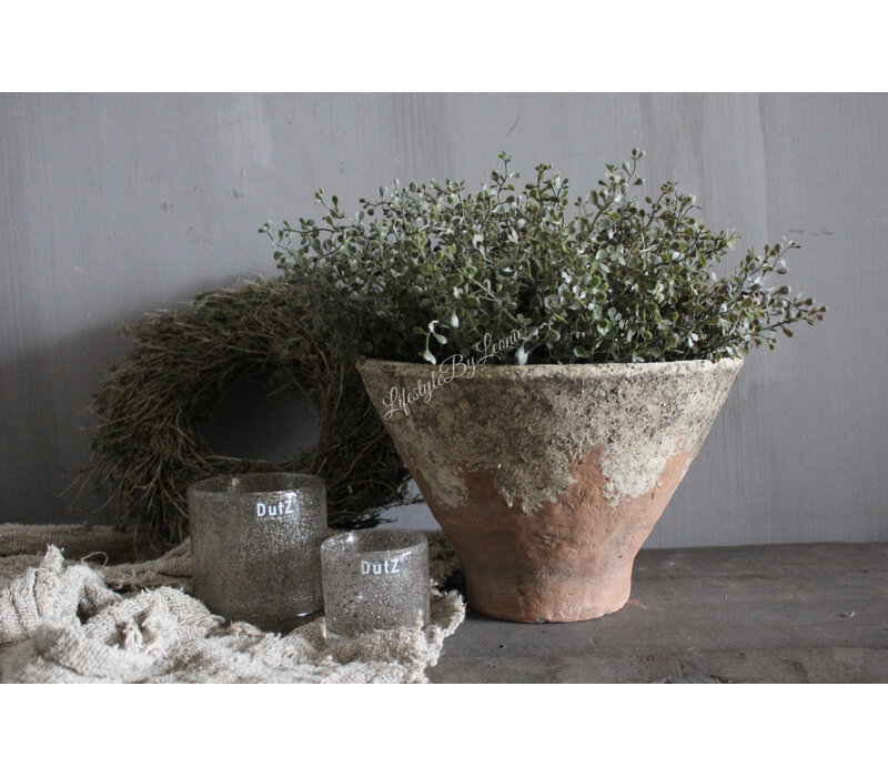 Ronde stenen pot / vijzel model 29x29cm