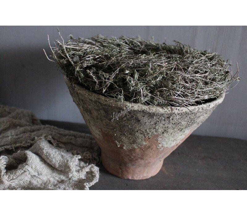 Ronde stenen pot / vijzel model 29x29cm