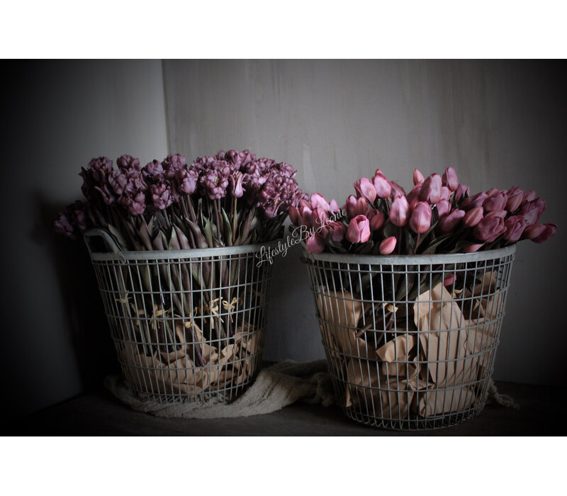 Namaak boeketje Tulpen mauve/pink 30 cm