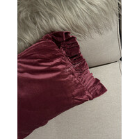 Kussen velours fringe Purple 70 x 35 cm
