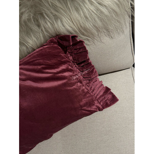 Kussen velours fringe Purple 70x35cm 