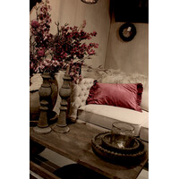 Kussen velours fringe Purple 70x35cm