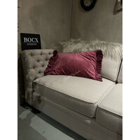 Kussen velours fringe Purple 70x35cm