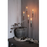 Smeedijzeren kandelaar dinerkaars 90 cm