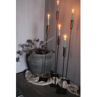 Smeedijzeren kandelaar dinerkaars 70cm