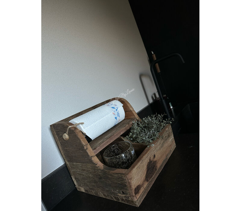 Houten keukenrolhouder Greet 28 x 30 cm