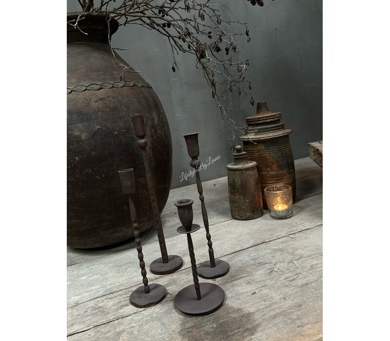 Hoffz Interior roestige dinerkaars kandelaar Bulb