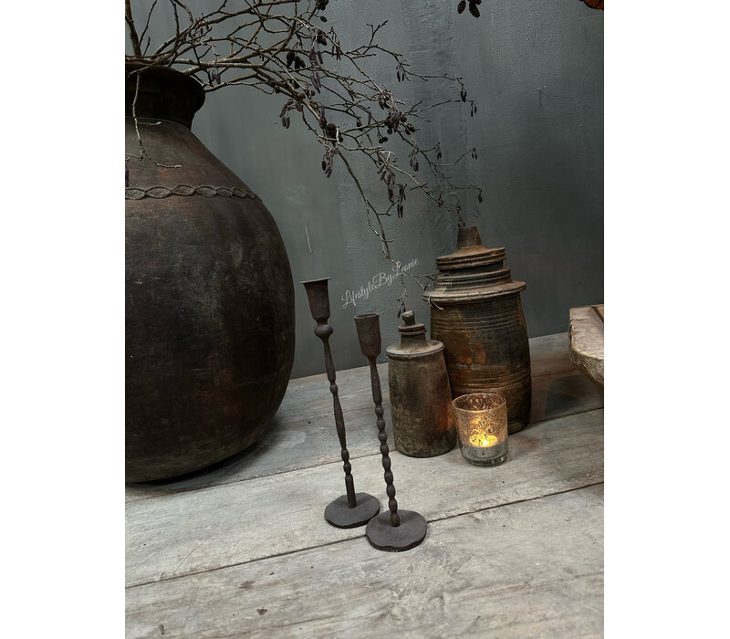 Hoffz Interior authenthieke nepalese kruik met deksel 30cm