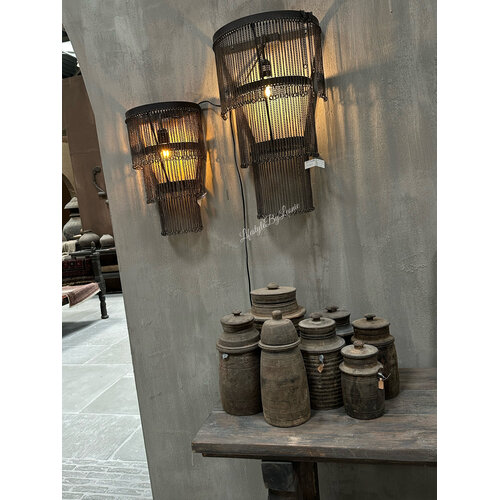 Hoffz Interior authenthieke nepalese kruik met deksel 30cm 