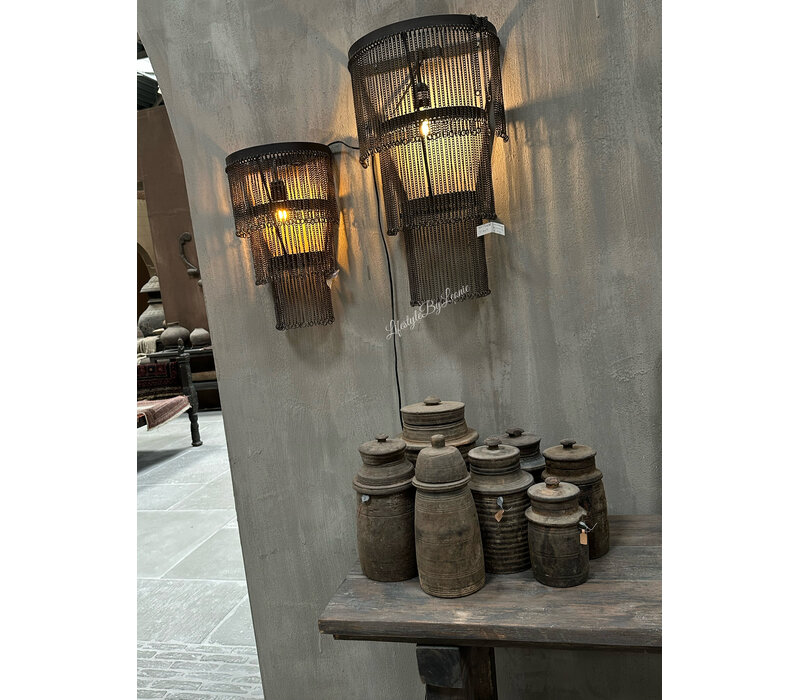 Hoffz Interior authentieke Nepalese kruik met deksel 30 cm