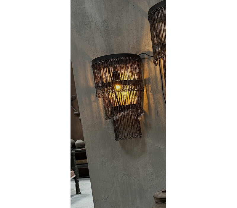Metalen wandlamp Cheri chain 50 cm