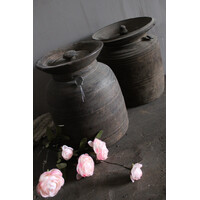 Hoffz Interior authentieke Nepalese kruik met deksel 23 cm