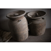 Hoffz Interior authentieke Nepalese kruik met deksel 23 cm