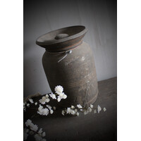 Hoffz Interior authentieke Nepalese kruik met deksel 23 cm
