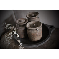 Hoffz Interior authentieke Nepalese kruik met deksel 23 cm