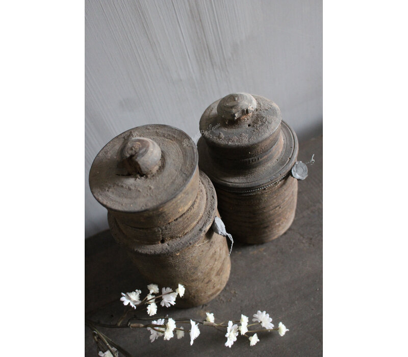 Hoffz Interior authentieke Nepalese kruik met deksel 20 cm