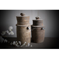 Hoffz Interior authentieke Nepalese kruik met deksel 20 cm